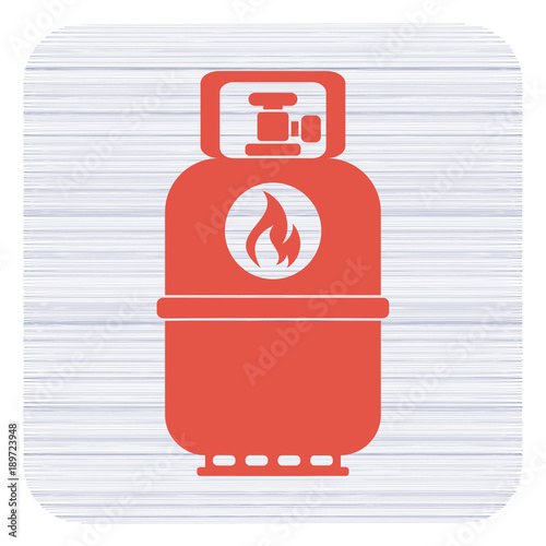 Camping gas bottle icon. Flat icon isolated