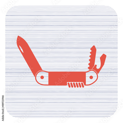 Camping knife icon