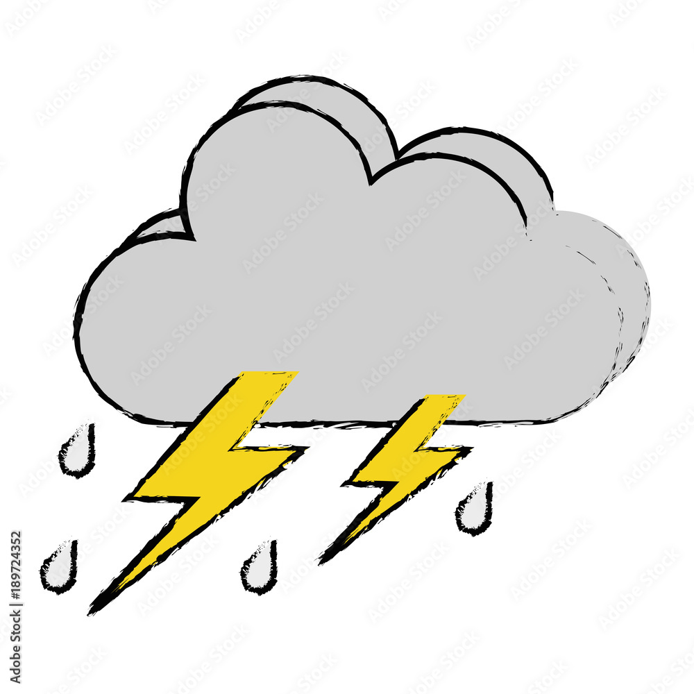 weather cloud rainy with ray weather cloud rainy with ray