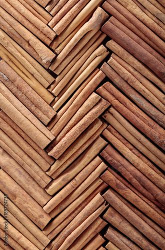 Cinnamon sticks closeup.