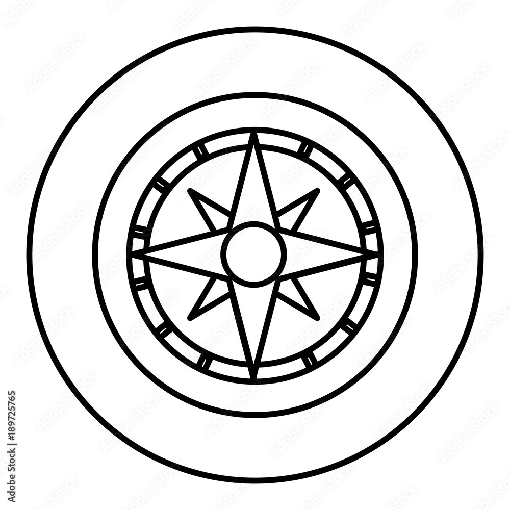 compass guide isolated icon