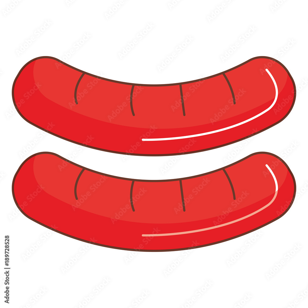 delicious sausage isolated icon delicious sausage isolated icon