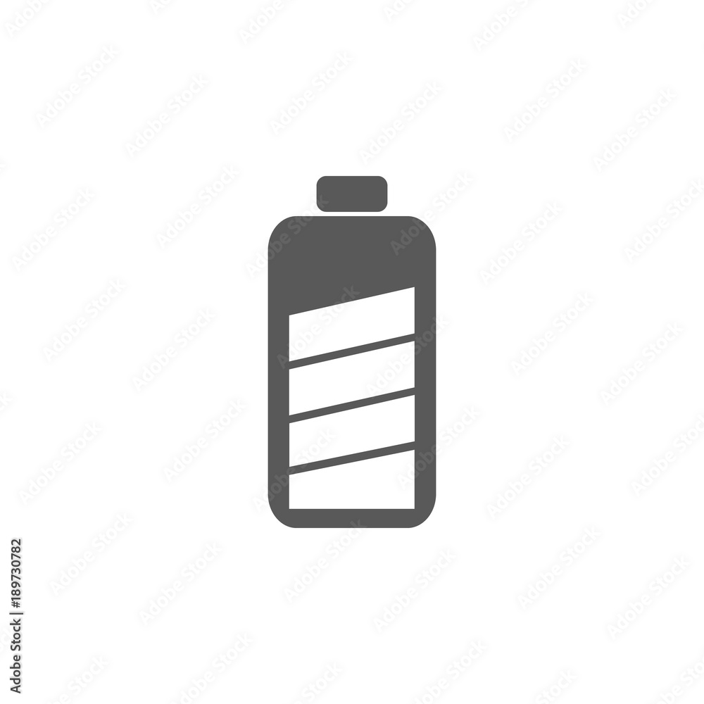 Semi half battery icon. Battery vector illustration icons.