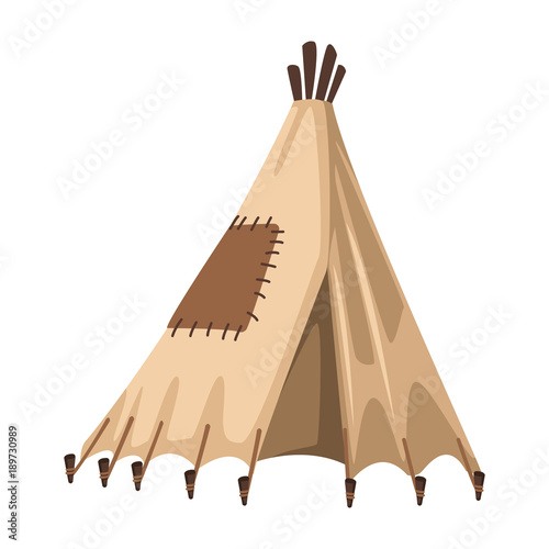 Indian tent isolated icon vector illustration graphic design