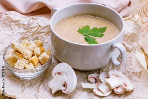Cream of wild mushroom soup