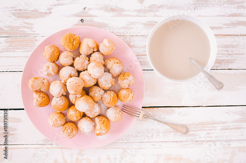 Castagnole typical Italian carnival sweet