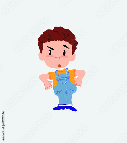 White boy in jeans with an expression of unpleasant surprise.