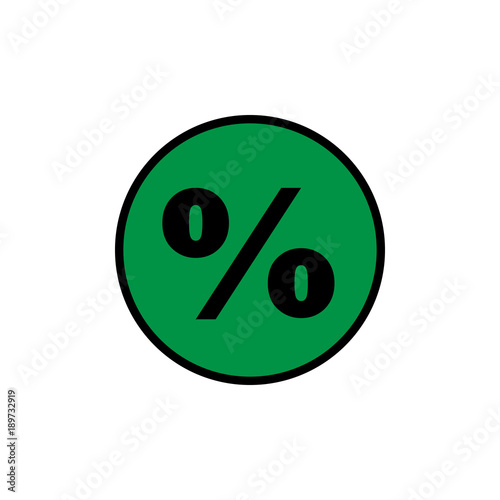 Percent sign line icon