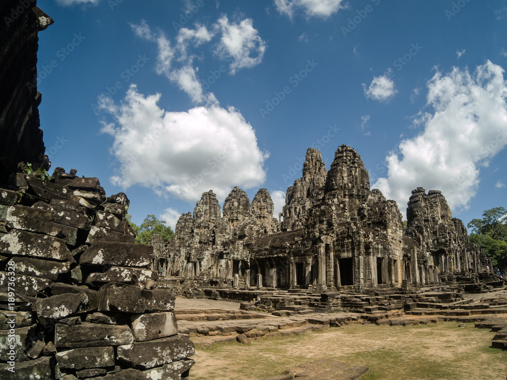 angkor thom bayon temple in archaeological park angkor thom bayon temple in archaeological park