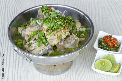 Pork ribs thai spicy soup