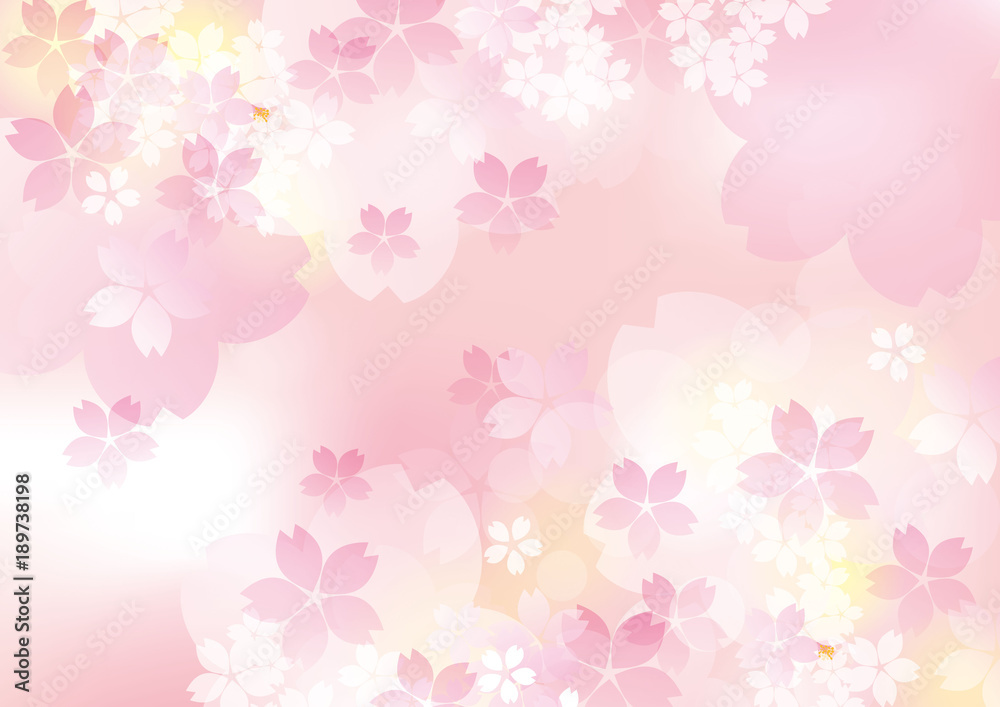 可愛い色桜 ほんわり