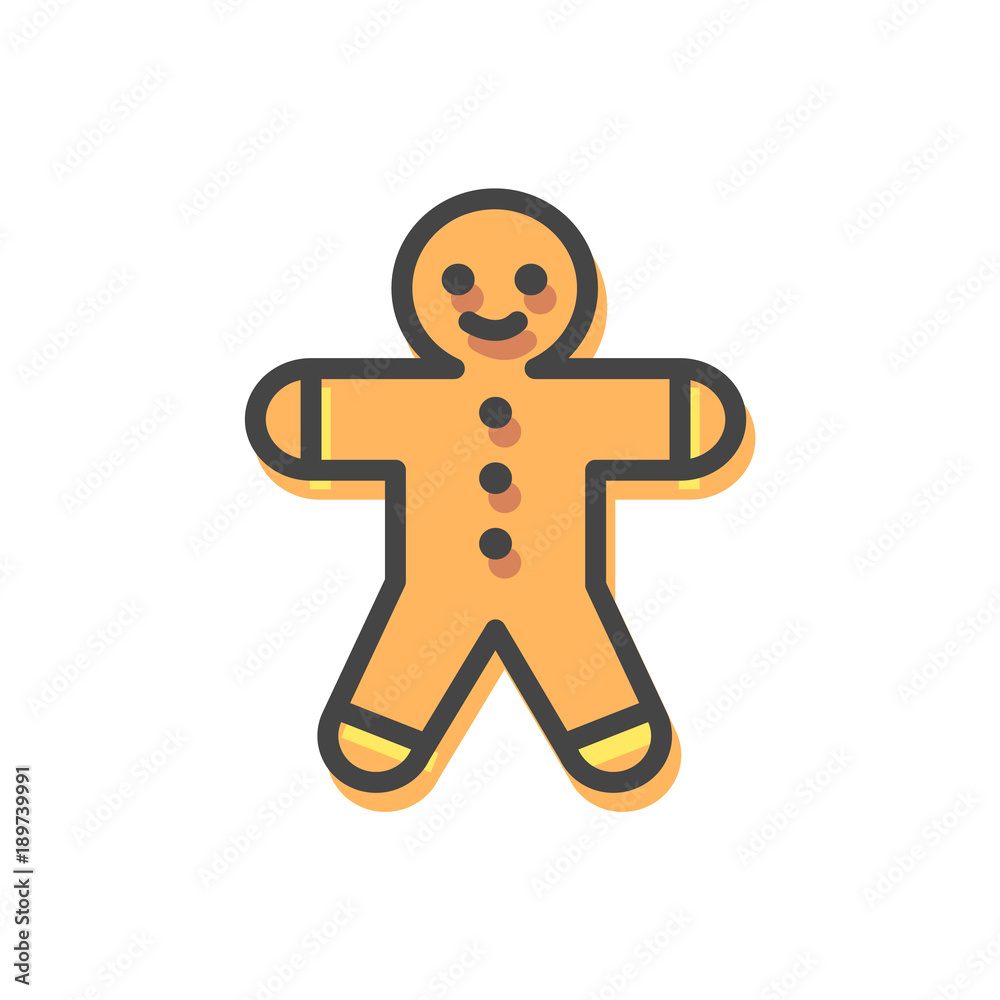 Gingerbread Man Christmas Vector Illustration Gingerbread Man Christmas Vector Illustration
