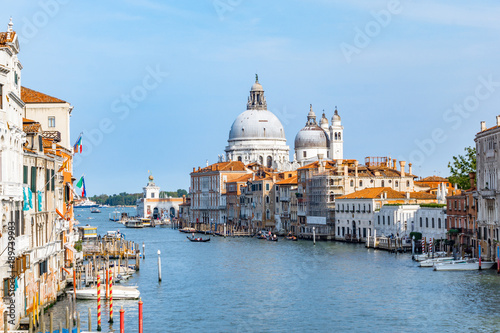 Santa Maria della Salute, canal view, Venice Italy
