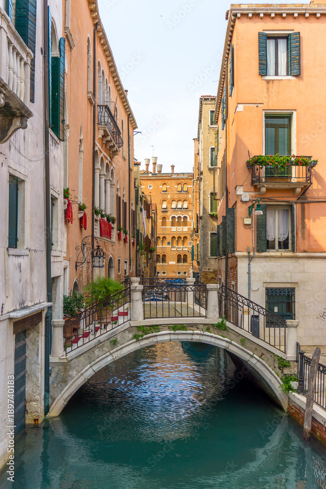 bridge over Venetian Canal, Venice Italy