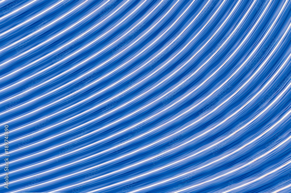 Obraz premium symmetrical glowing lines blue with white stripes effect of movement part of the circle