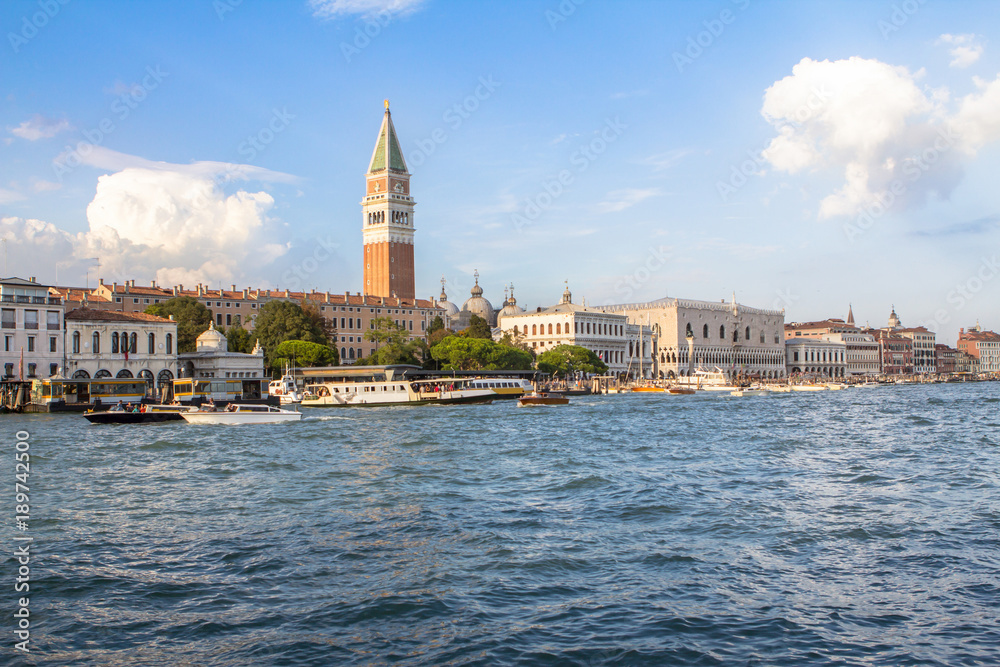 St Mark's Campanile from Grand Canal, Venice