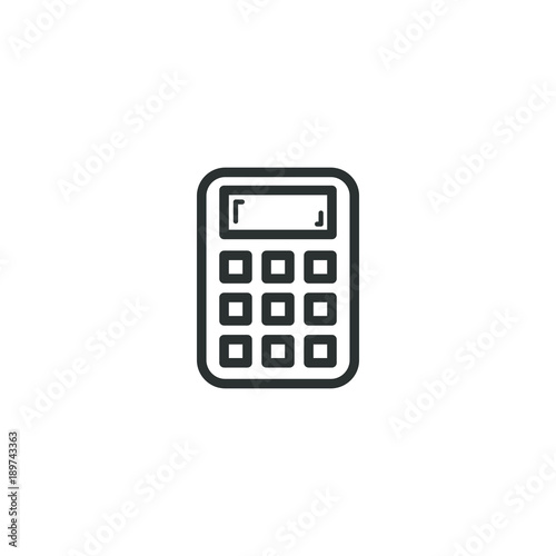 black and white frameless calculator icon