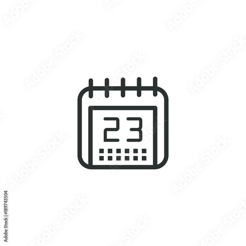 black and white frameless calendar icon photo