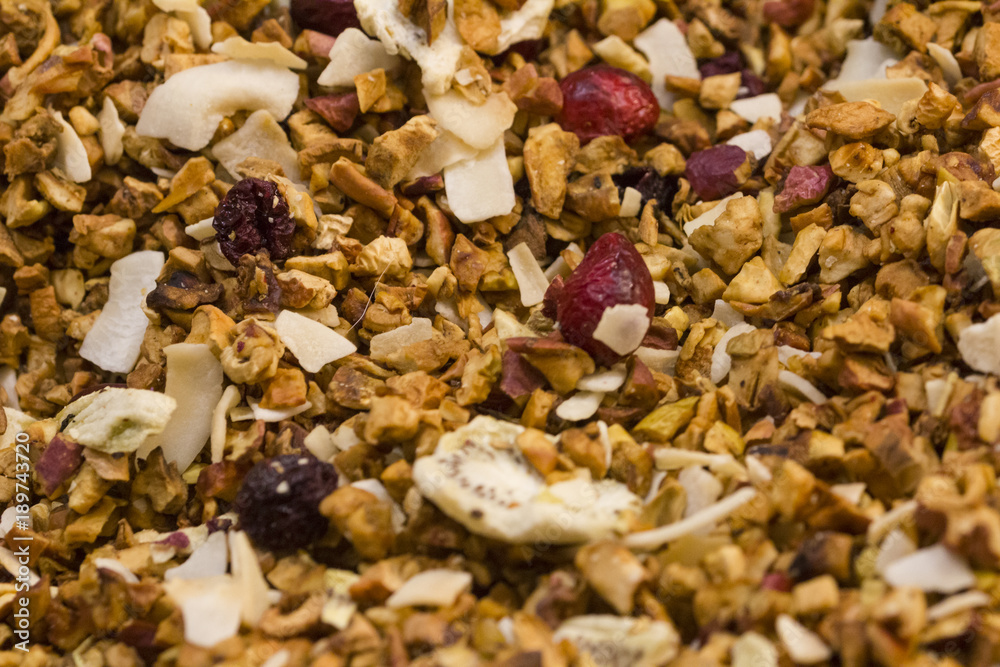 Dried fruit and cereals Dried fruit and cereals