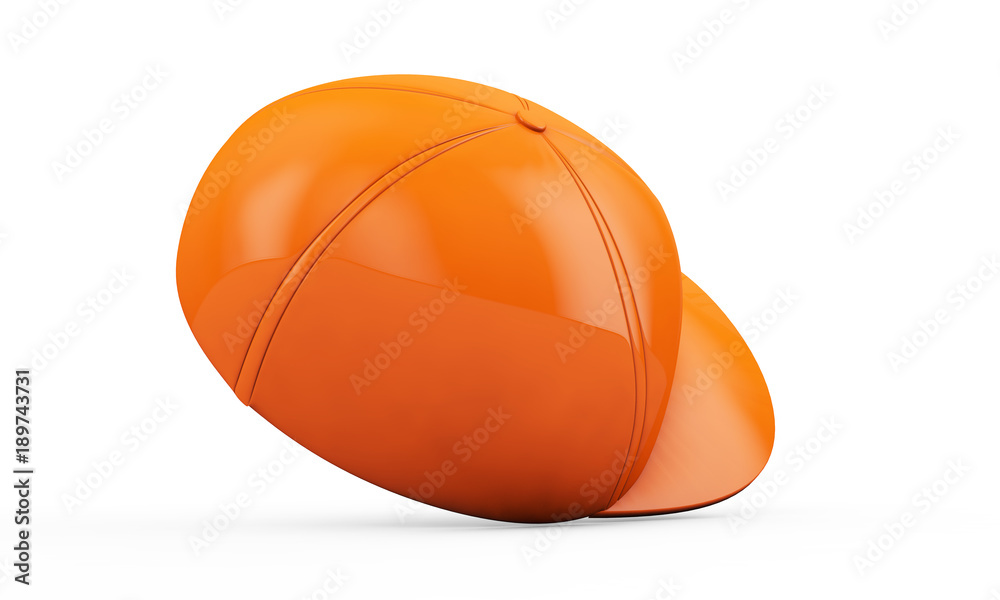orange caps isolated on white background. 3d render orange caps isolated on white background. 3d render
