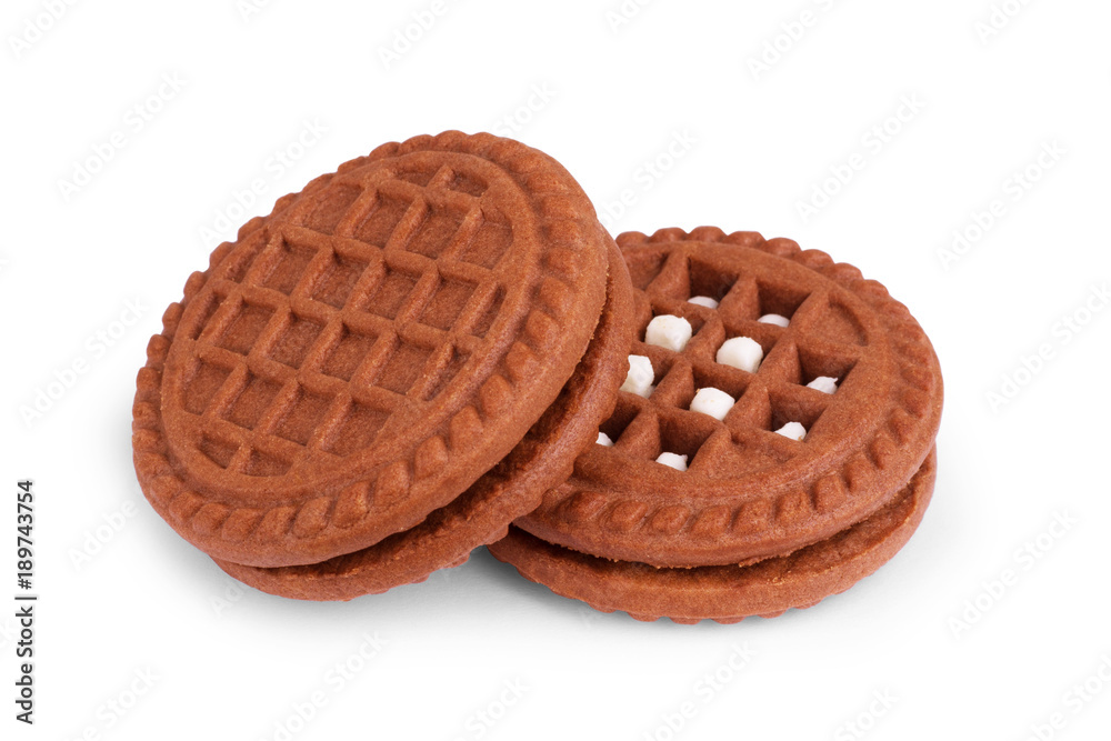 soft dark chocolate brownie cookies on white soft dark chocolate brownie cookies on white
