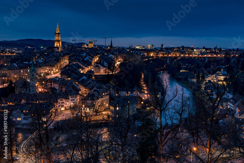 Berns Altstadt im Dämmerlicht photo