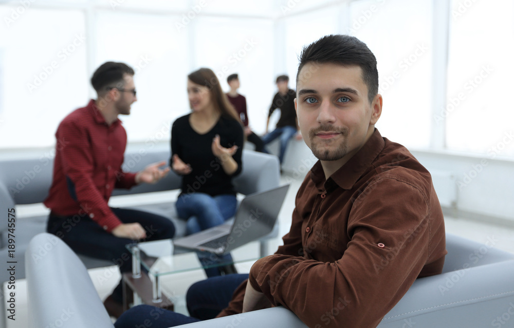 employee on the background of business team employee on the background of business team