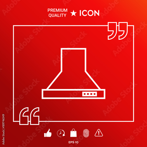 Kitchen hood linear icon