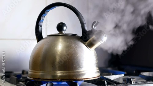 Hot cup tea kettle photo