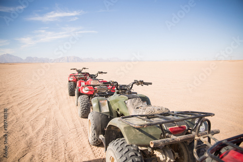 Photo of the ATVs in the desert