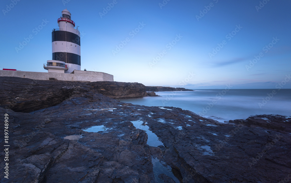 Hook Head Lighthouse on a windy day in Co. Wexford, Ireland.