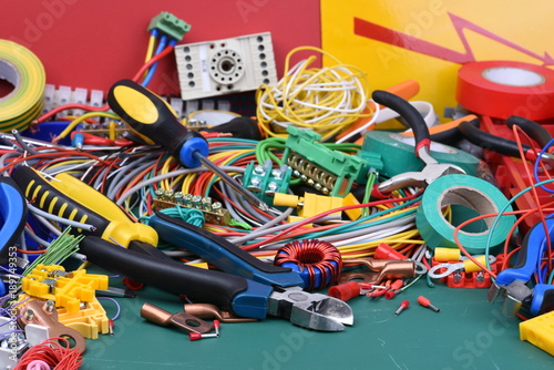 Tools and component used in electrical installations