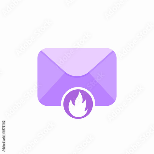 2674000 Burn email envelope flame mail spam icon