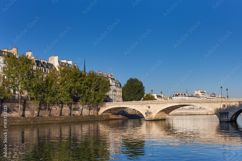 Louis Philippe bridge over Seine river in Paris, France.