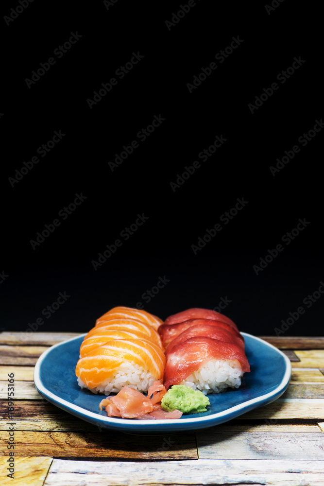 fresh sushi traditional japanese food on the table fresh sushi traditional japanese food on the table