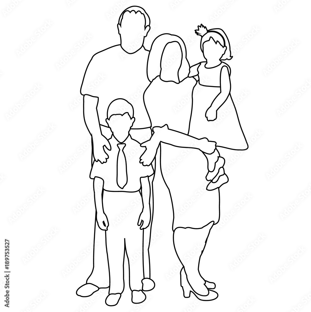 vector, isolated on white background family sketch vector, isolated on white background family sketch