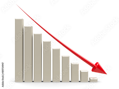Canvastavla Business graph down #3