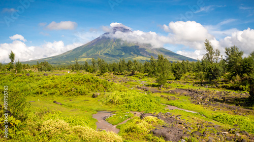 Mayon Volcano is an active stratovolcano in the province of Albay in Bicol Region, on the island of Luzon in the Philippines. Renowned as the perfect cone because of its symmetric conical shape.