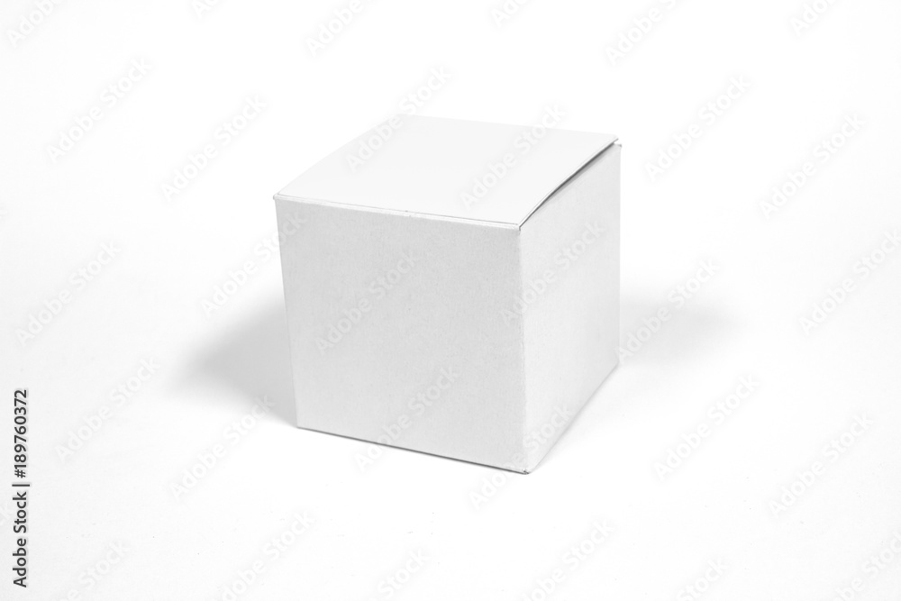 White box on white background, Original box for oil filter, Isolated. White box on white background, Original box for oil filter, Isolated.