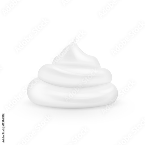 3d realistic Cream isolated on white background. Vector illustration.