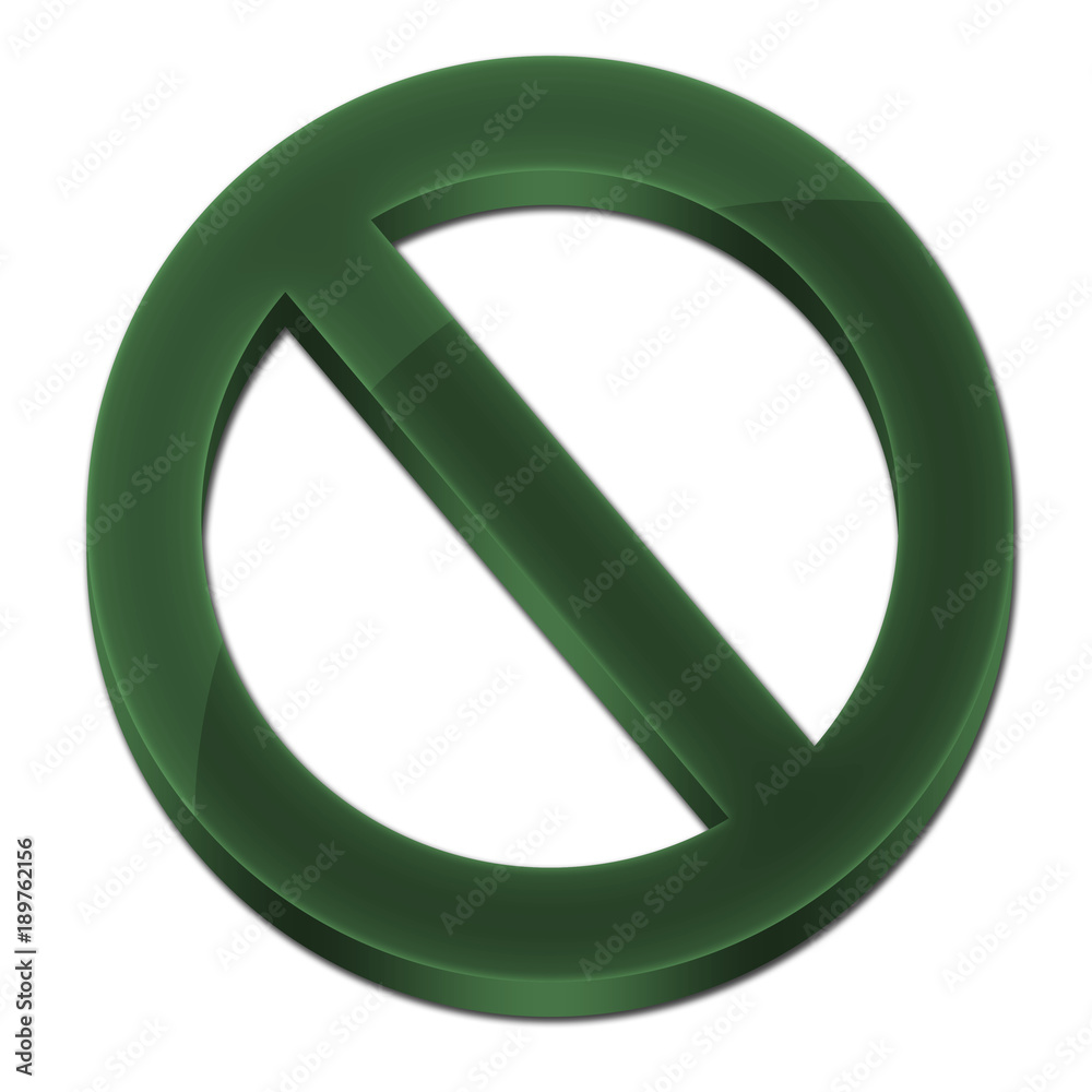 Forbidden sign 3D icon synbol logo sky blue color