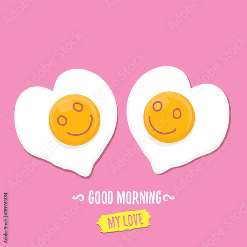 Fried Egg vector illustration. good morning concept. breakfast fried chicken egg with a orange yolk in the center of the fried egg flat laying on pink background.