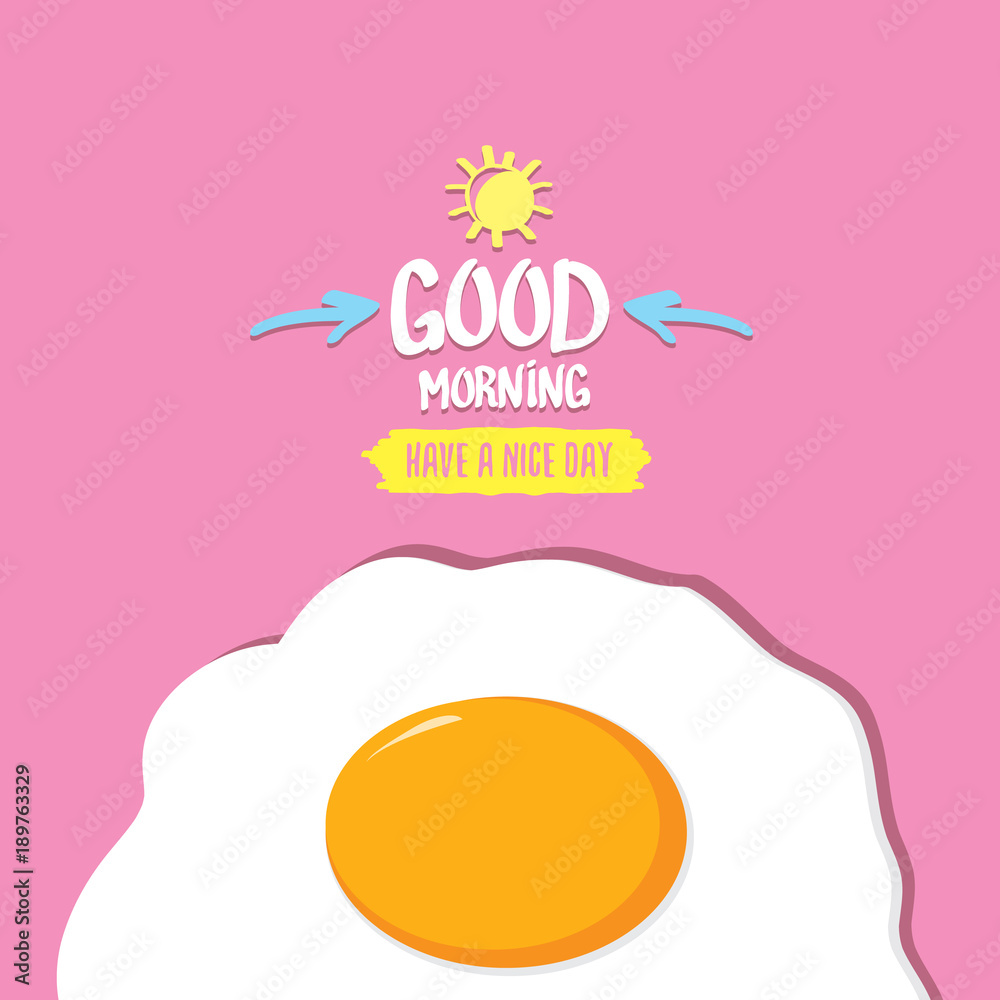 Fried Egg vector illustration. good morning concept. breakfast fried ...