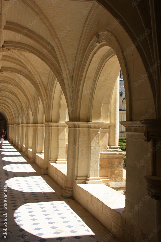 Obraz premium Cloître de l'abbaye de Fontevraud, France