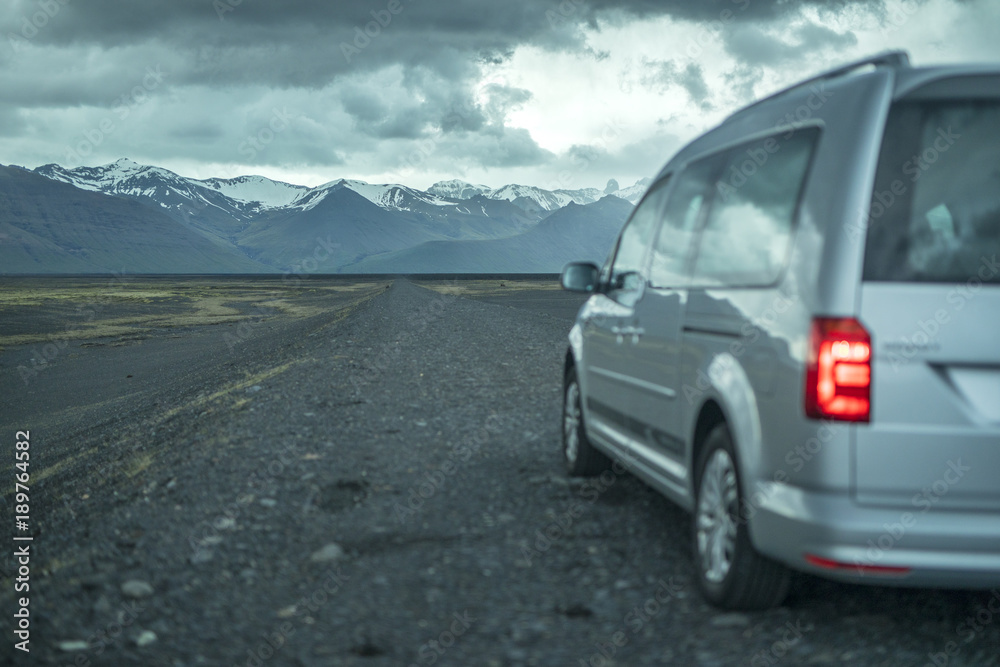 Fototapeta premium Campervan and the Road Ahead