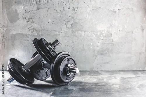 Obraz Hantle do ćwiczeń siłowych