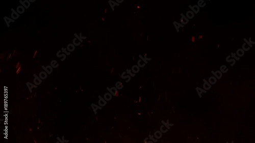 fire sparks on black  background