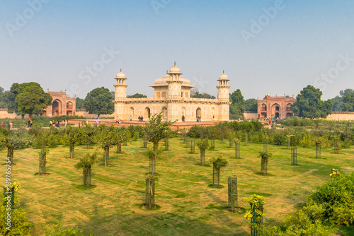Tomb of I tim  d-ud-Daulah with garden in Agra  India