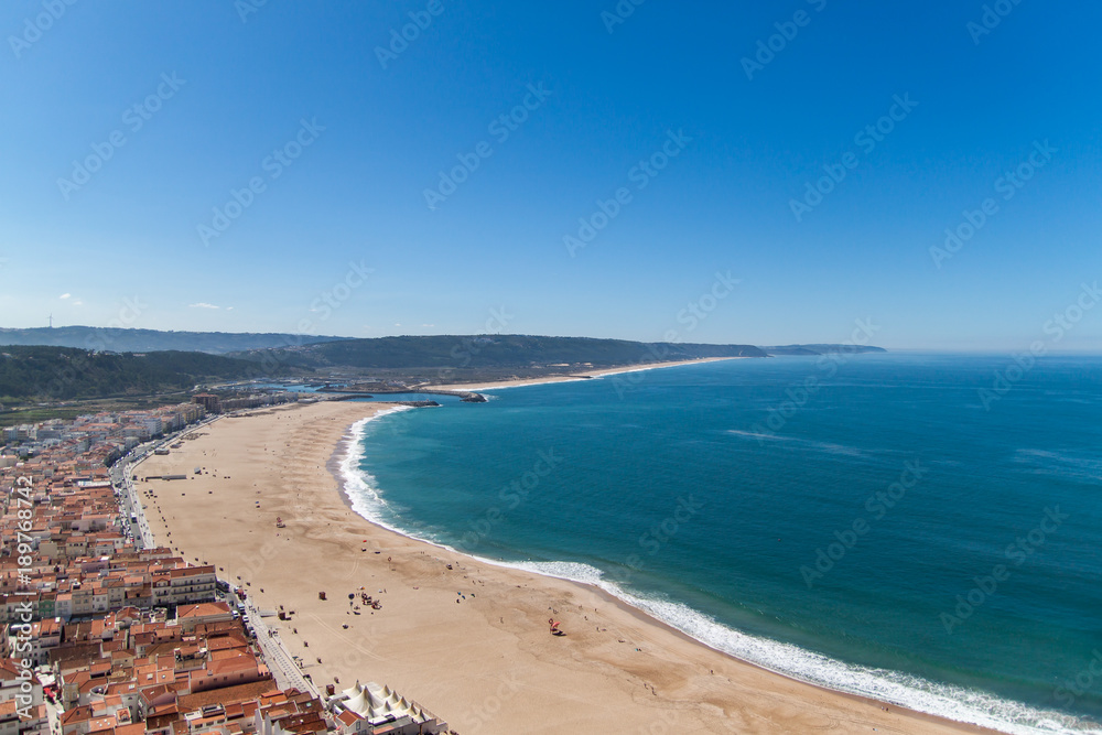 View of the beach from top