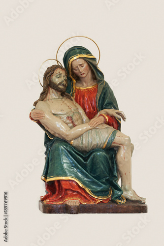 Billede på lærred Pieta in der St. Georgskapelle in Kettenacker